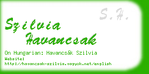 szilvia havancsak business card