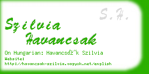 szilvia havancsak business card